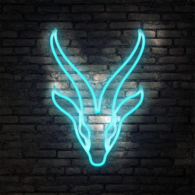Neon gazelle illustration