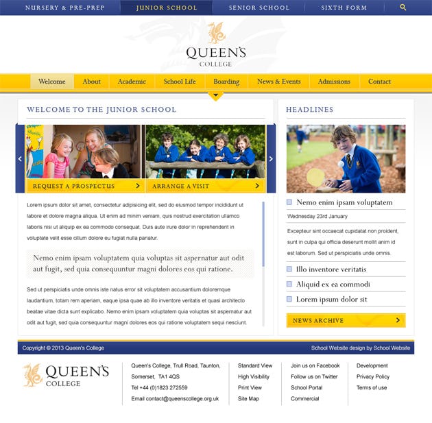 Queen's College junior page